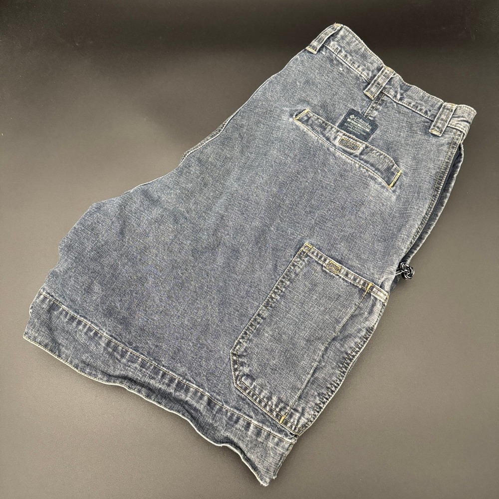Men's Denim Cargo Shorts - Blue